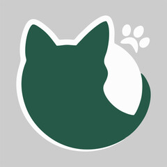 Creative cat rescue logo with a kitten silhouette inside a helping hand. Best for pet adoption campaigns, animal rights groups, and rescue organizations.
