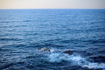 Fototapeta premium blue sea and blue sky