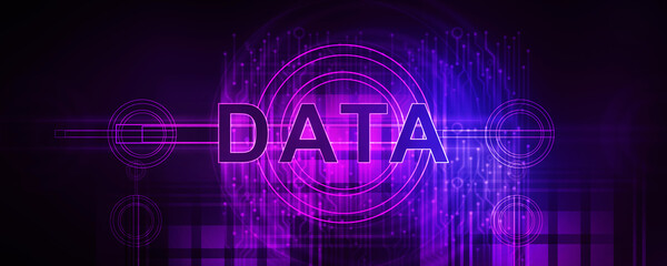 2d illustration Data against white abstract angular design

