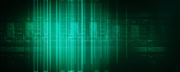 2d illustration Abstract futuristic electronic circuit technology background