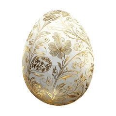 Ornate Bird And Flower Easter Egg Decor