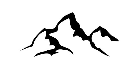 mountains silhouette design. adventure logo, sign and symbol.