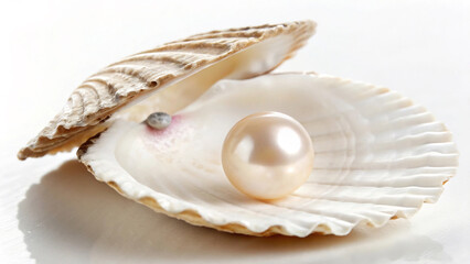 seashell on white background