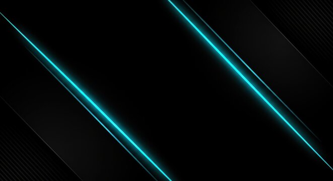 Luxury lines and blue lines on blck abstract banner background. Space for copying text. Luxury background, banner design style.
