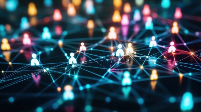 Diverse network of people representing collaboration and interaction in a globalized world of connectivity and community