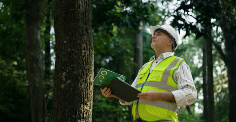 Environmental Engineer Conducting Green Building Assessment