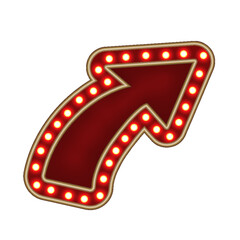 Fototapeta premium Shiny glowing horizontal retro light box vintage casino frame vector
