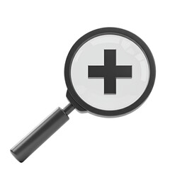 Fototapeta premium Zoom In Magnifier With Plus Sign Icon
