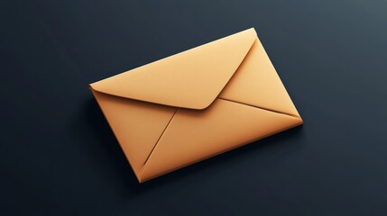 Beige Envelope on Dark Surface