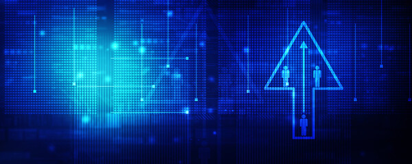 2d illustration Business Network concept
