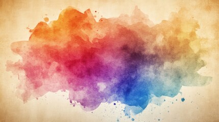 A vibrant watercolor abstract background featuring colorful washes and brush strokes combined with ink street graffiti art.