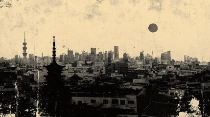 A vintage grunge black and white collage background featuring an array of textures and shapes.