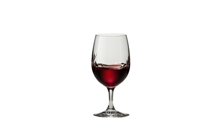 Realistic red wine glass on transparent background