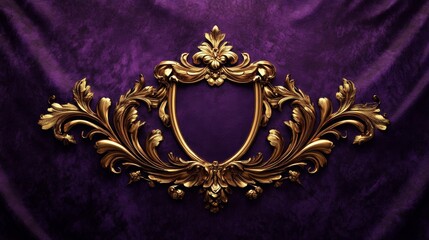 Elegant golden frame design artistic display decorative elements luxurious interior close-up view opulence and craftsmanship