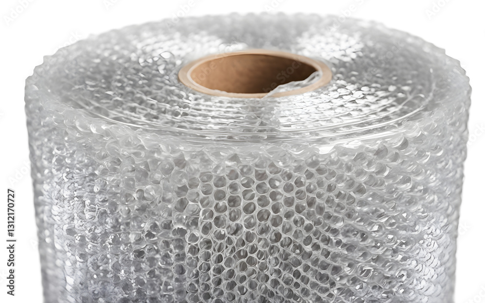Aufkleber A roll of bubble wrap for protecting fragile items, isolated on a empty plain background