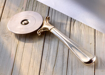 Pizzarroller Silber, Pizzaroller, Besteck, Italien, Roller, Messer, 
