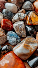 Polished Gemstones and Minerals in Various Colors for Decorative Uses