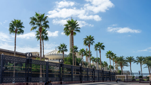 Al Farooq Mosque in Al Fahidi Historical Neighbourhood or in Al Bastakiya, historic district in Dubai, United Arab Emirates, UAE