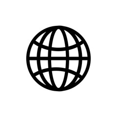 Solid globe icon,internet or web line icon