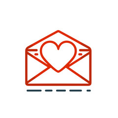 Envelope with heart symbol representing love and affection
