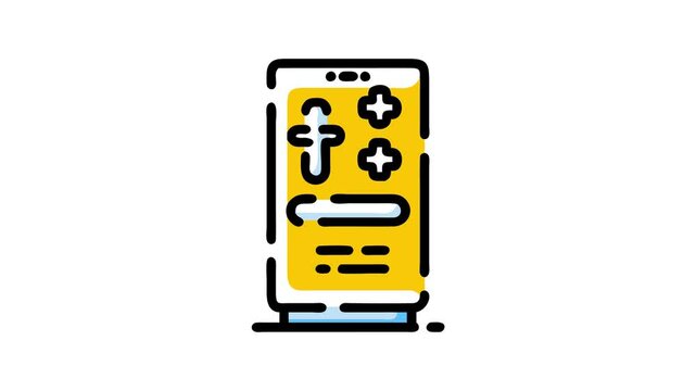 medical vending machine 2d icon animation
