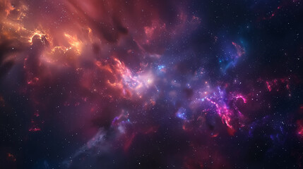 Fototapeta premium Colorful space galaxy cloud nebula. Starry night cosmos scene. An astronomical background wallpaper depicting the universe and a supernova.