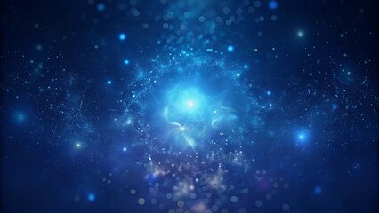 Fototapeta premium Abstract cosmic nebula, glowing stars, space background