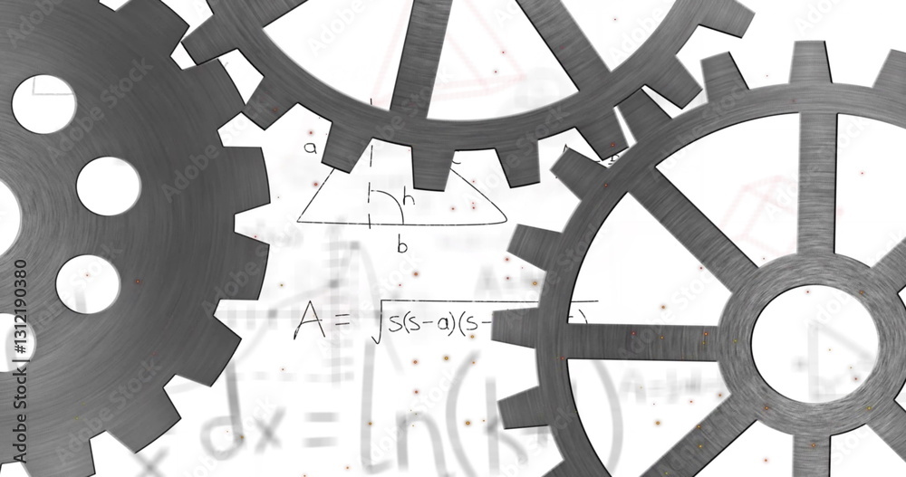 Poster image of mathematical data processing over cogs