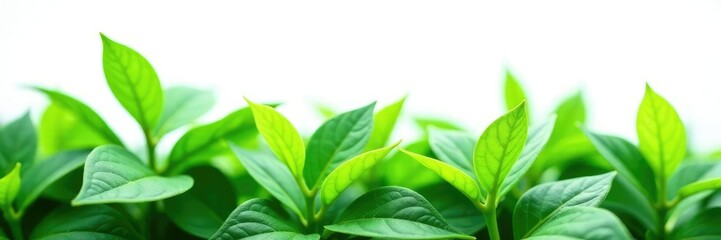 Leafy green plant isolated on white background, foliage, plants, growth