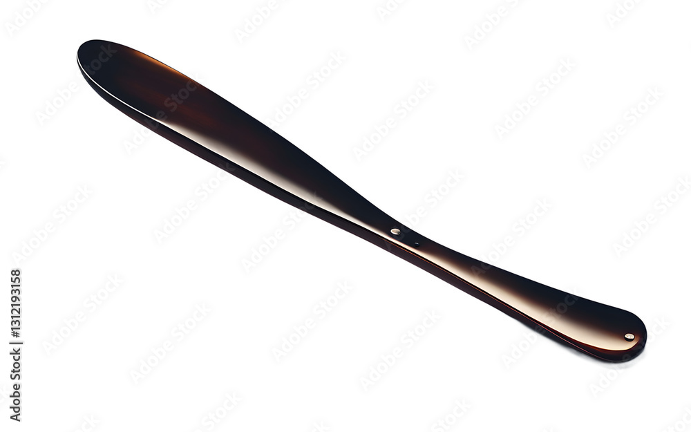 Poster a shoe horn for helping to put on shoes, isolated on a empty plain background