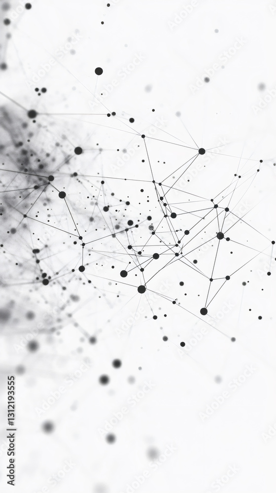 Aufkleber Plexus effect creating a futuristic digital grid ideal for technology and science themed projects