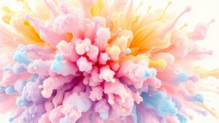 Fototapeta premium Pastel Color Explosion Abstract Paint Splash Background