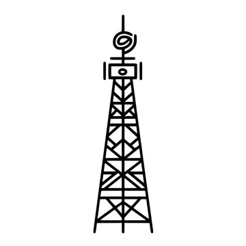 recommend clip art: Radio Tower Vector Icon Representing Wireless Communication, Broadcasting, and Signal Transmission