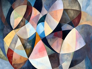 Fototapeta premium Cubist-Inspired Easter Eggs with Angular Shapes and Bold Lines