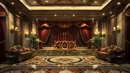 Opulent Hollywood Regency Theater Room for Entertainment