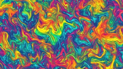 Vibrant Abstract Liquid Flow Pattern