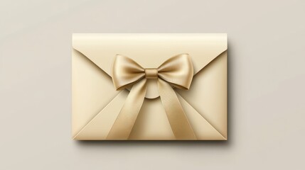Elegant Gold Envelope with Bow