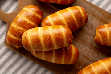 Homemade Kolache Rolls Ready to Eat, top view.