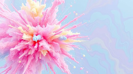 Obraz premium Pastel Pink Yellow Color Explosion Abstract Background