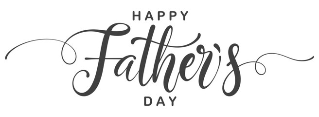 Happy father&rsquo;s Day lettering . Handmade calligraphy vector illustration. father's day card