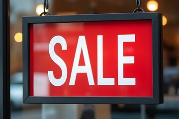 Sale sign on shop's window. Sale sign for product, shop , real estate and property. For design and mock up concept idea