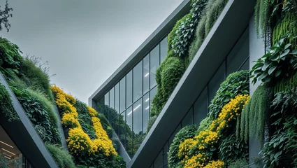 Modern Industrial Building with Vertical Gardens.