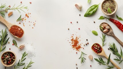 Culinary delights showcased beautifully with blank space for your creative input