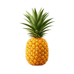 Fototapeta premium Tropical fruit delight pineapple kitchen food bright background close-up culinary inspiration on transparent background