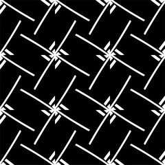 Black and white seamless pattern with abstract shapes. Repeat pattern for fashion,wrapping paper,  textile design, fabrics and home decor,  on wall paper.