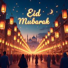 Eid Lantern Glow A Night of Light and Celebration