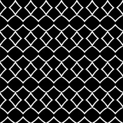 Naklejka premium Black and white seamless pattern with abstract shapes. Repeat pattern for fashion,wrapping paper, textile design, fabrics and home decor, on wall paper.