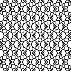Black and white seamless pattern with abstract shapes. Repeat pattern for fashion,wrapping paper,  textile design, fabrics and home decor,  on wall paper.