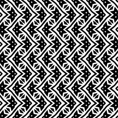 Black and white seamless pattern with abstract shapes. Repeat pattern for fashion,wrapping paper,  textile design,  on wall paper, fabrics and home decor.