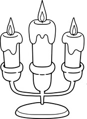 candle hand drawn doodle